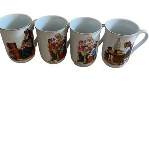 3 for $30! Four Norman Rockwell museum coffee cups